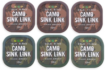 Поводковый материал E-S-P CAMO SINK LINK Camo Green  / 10m