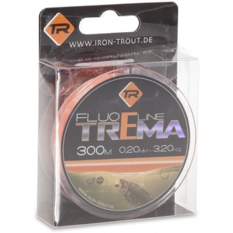 Леска для ловли форели IRON TROUT TREMA Line - 300m - Fluo Orange