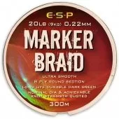 Леска плетеная для маркера E-S-P MARKER Braid - 300m / 0,22mm / 20lb (9kg) - Olive Green